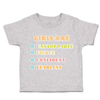 Toddler Clothes Girls Are Unstoppable Fierce Confident Toddler Shirt Cotton