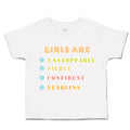 Toddler Clothes Girls Are Unstoppable Fierce Confident Toddler Shirt Cotton