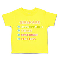 Toddler Clothes Girls Are Unstoppable Fierce Confident Toddler Shirt Cotton