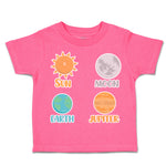 Toddler Clothes Sun Moon Earth Jupiter Toddler Shirt Baby Clothes Cotton