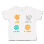 Toddler Clothes Sun Moon Earth Jupiter Toddler Shirt Baby Clothes Cotton