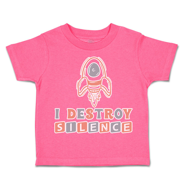 Toddler Clothes I Destroy Silence Toddler Shirt Baby Clothes Cotton