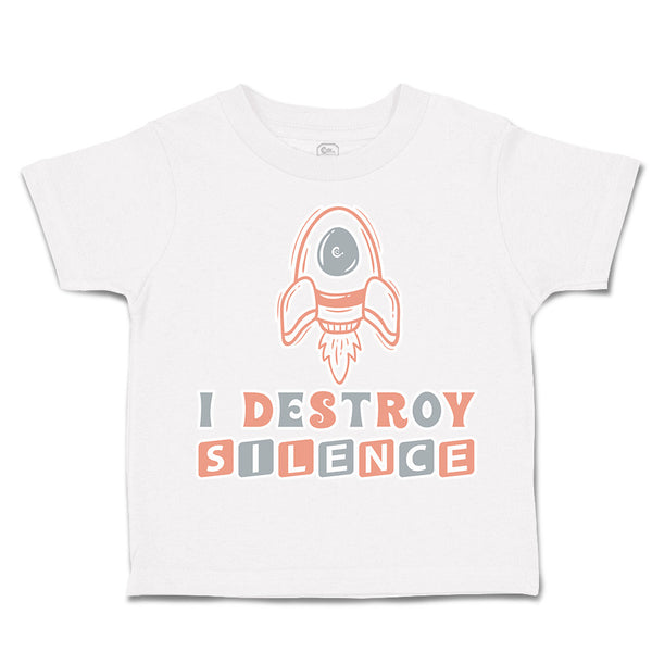 Toddler Clothes I Destroy Silence Toddler Shirt Baby Clothes Cotton