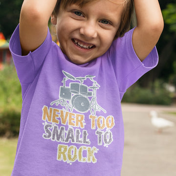 Toddler Clothes Never Too Small to Rock Toddler Shirt Baby Clothes Cotton