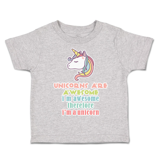 Toddler Clothes Unicorn Awesome Toddler Shirt Baby Clothes Cotton