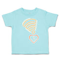 Toddler Clothes Heart Love Wi-Fi Signal Toddler Shirt Baby Clothes Cotton