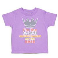 Toddler Clothes Big Sister Makes Me Boss Crown Toddler Shirt Baby Clothes Cotton