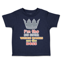 Toddler Clothes Big Sister Makes Me Boss Crown Toddler Shirt Baby Clothes Cotton