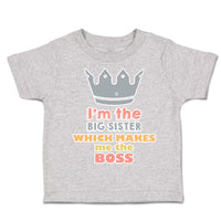 Toddler Clothes Big Sister Makes Me Boss Crown Toddler Shirt Baby Clothes Cotton