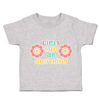 Toddler Clothes Girls Can Do Anything Flowers Toddler Shirt Baby Clothes Cotton