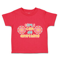 Toddler Clothes Girls Can Do Anything Flowers Toddler Shirt Baby Clothes Cotton