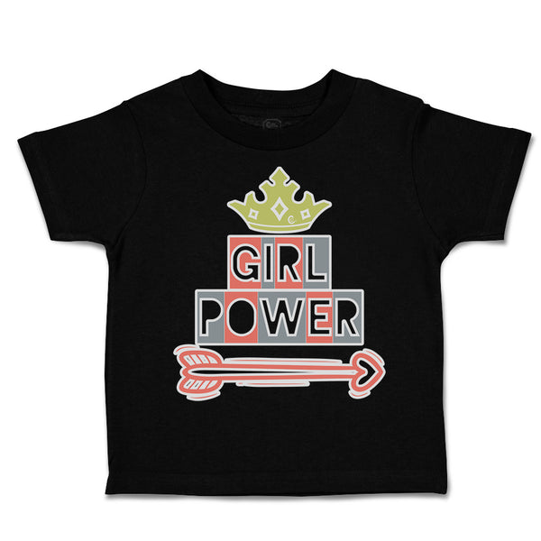 Toddler Clothes Girl Power Crown Arrow Toddler Shirt Baby Clothes Cotton