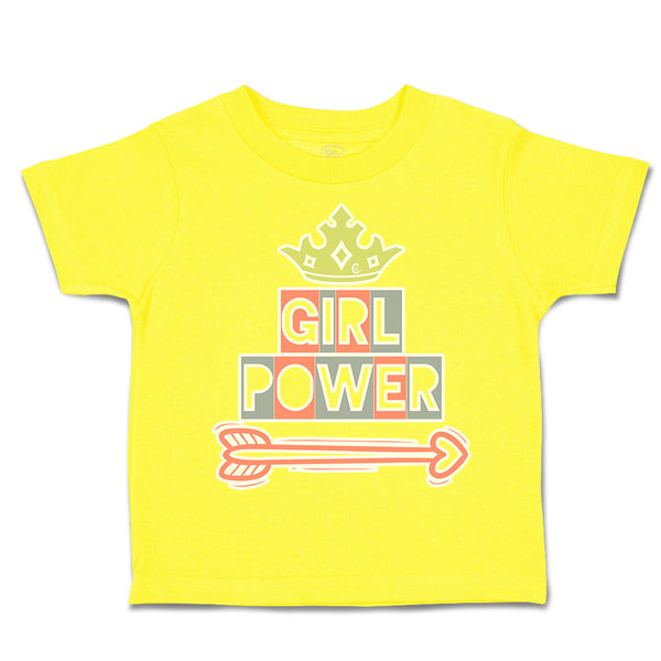 Toddler Clothes Girl Power Crown Arrow Toddler Shirt Baby Clothes Cotton