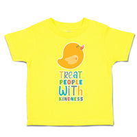 Toddler Clothes Treat People with Kindness Bird Toddler Shirt Cotton