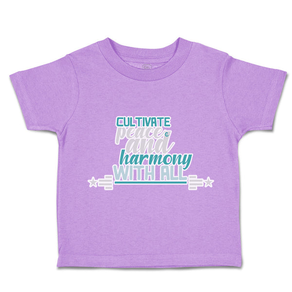 Toddler Clothes Cultivate Peace and Harmony with All Toddler Shirt Cotton