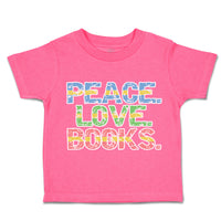 Toddler Clothes Peace Love Books Toddler Shirt Baby Clothes Cotton