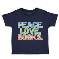 Toddler Clothes Peace Love Books Toddler Shirt Baby Clothes Cotton