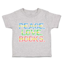Toddler Clothes Peace Love Books Toddler Shirt Baby Clothes Cotton