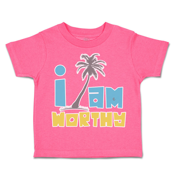 Toddler Clothes I Am Worthy Palm Trees Toddler Shirt Baby Clothes Cotton