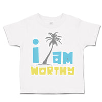 Toddler Clothes I Am Worthy Palm Trees Toddler Shirt Baby Clothes Cotton