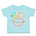 Toddler Clothes Girl Power Red Lips Toddler Shirt Baby Clothes Cotton