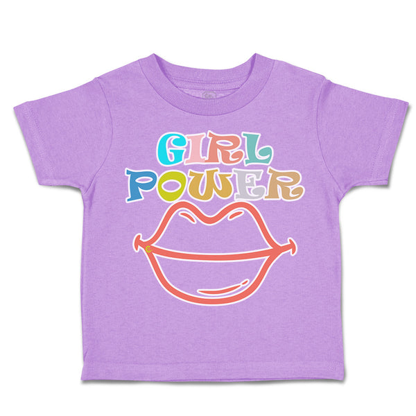 Toddler Clothes Girl Power Red Lips Toddler Shirt Baby Clothes Cotton