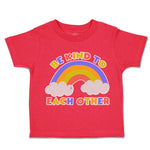 Toddler Clothes Be Kind to Each Other Rainbow Toddler Shirt Baby Clothes Cotton