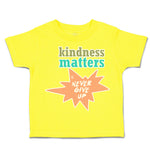 Toddler Clothes Kindness Matters Never Give up Toddler Shirt Baby Clothes Cotton