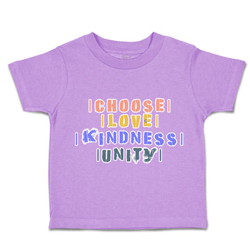 Toddler Clothes Choose Love Kindness Unity Toddler Shirt Baby Clothes Cotton