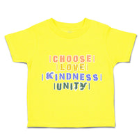 Toddler Clothes Choose Love Kindness Unity Toddler Shirt Baby Clothes Cotton