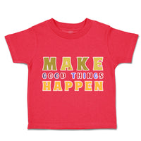 Toddler Clothes Make Good Things Happen Donut Toddler Shirt Baby Clothes Cotton