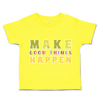 Toddler Clothes Make Good Things Happen Donut Toddler Shirt Baby Clothes Cotton