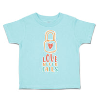 Toddler Clothes Love Never Fails Key Heart Toddler Shirt Baby Clothes Cotton