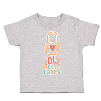 Toddler Clothes Love Never Fails Key Heart Toddler Shirt Baby Clothes Cotton