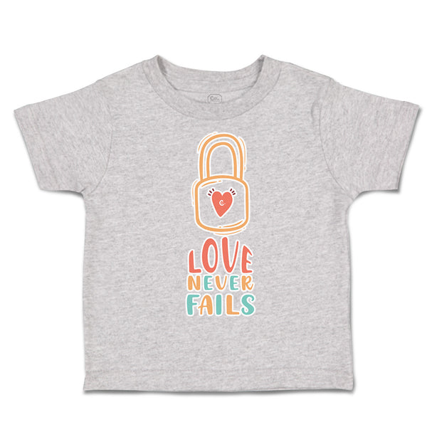 Toddler Clothes Love Never Fails Key Heart Toddler Shirt Baby Clothes Cotton