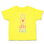 Toddler Clothes Love Never Fails Key Heart Toddler Shirt Baby Clothes Cotton