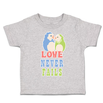 Toddler Clothes Love Never Fails Love Birds Toddler Shirt Baby Clothes Cotton