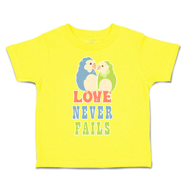 Toddler Clothes Love Never Fails Love Birds Toddler Shirt Baby Clothes Cotton