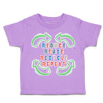 Toddler Clothes Reduce Reuse Recycle Repeat Toddler Shirt Baby Clothes Cotton
