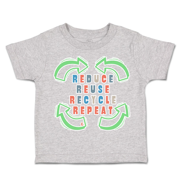 Toddler Clothes Reduce Reuse Recycle Repeat Toddler Shirt Baby Clothes Cotton