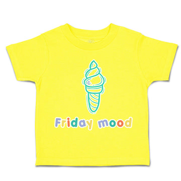 Toddler Clothes Friday Mood Ice-Cream Toddler Shirt Baby Clothes Cotton