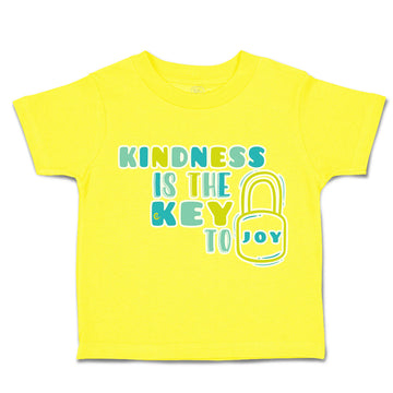 Toddler Clothes Kindness Is The Key to Joy Lock Toddler Shirt Cotton