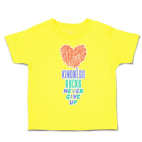 Toddler Clothes Kindness Rocks Never Give up Heart Toddler Shirt Cotton