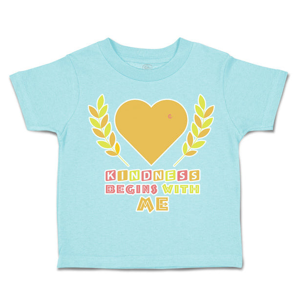 Toddler Clothes Kindness Begins with Me Heart Leaves Toddler Shirt Cotton
