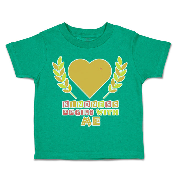 Toddler Clothes Kindness Begins with Me Heart Leaves Toddler Shirt Cotton