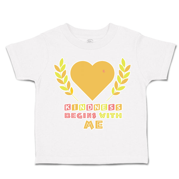 Toddler Clothes Kindness Begins with Me Heart Leaves Toddler Shirt Cotton