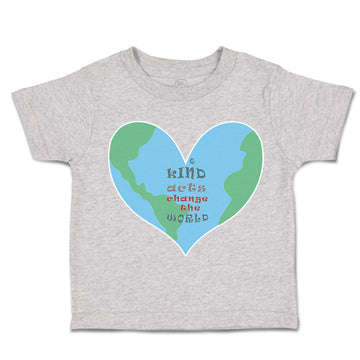 Toddler Clothes Kind Acts Change The World Heart Toddler Shirt Cotton