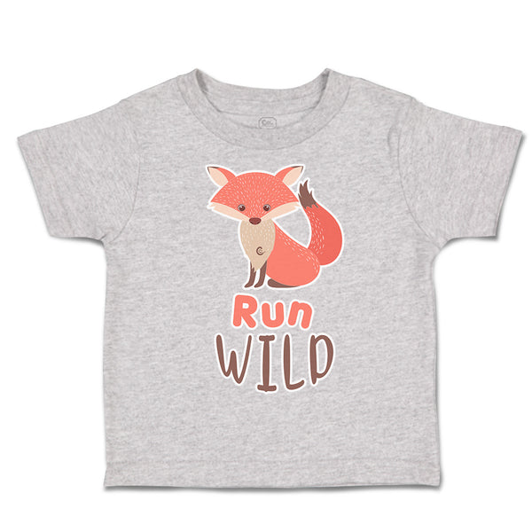 Toddler Clothes Run Wild Fox Toddler Shirt Baby Clothes Cotton