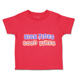 Toddler Clothes High Tides Good Vibes Toddler Shirt Baby Clothes Cotton