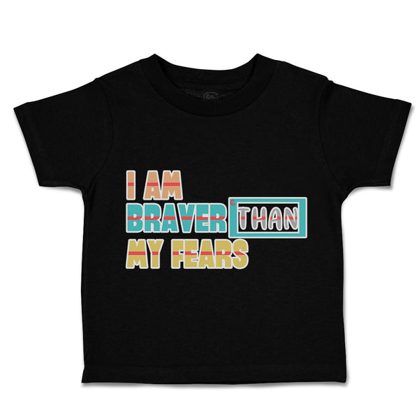 Toddler Clothes I Am Braver than My Fears Toddler Shirt Baby Clothes Cotton